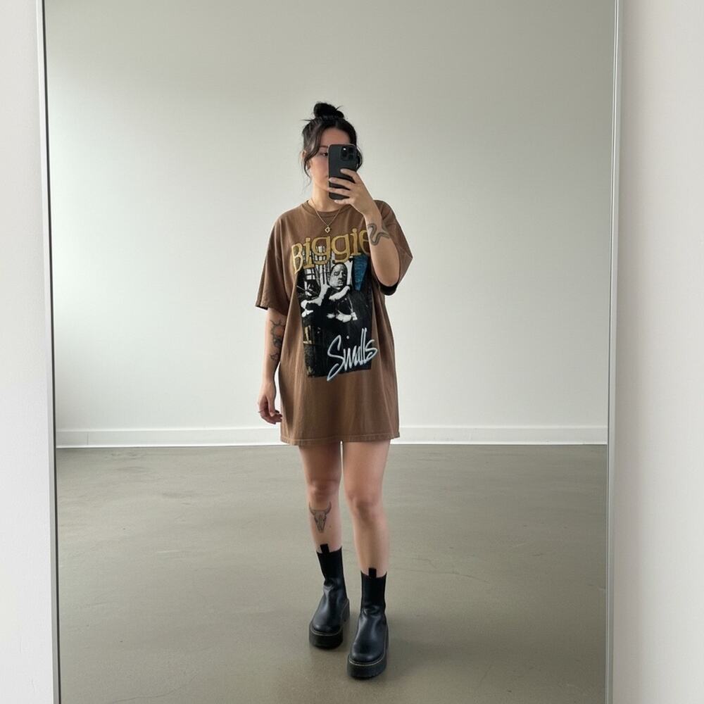 The Notorious B.I.G. Biggie Smalls Graphic Oversized Short Sleeve Cotton T-Shirt